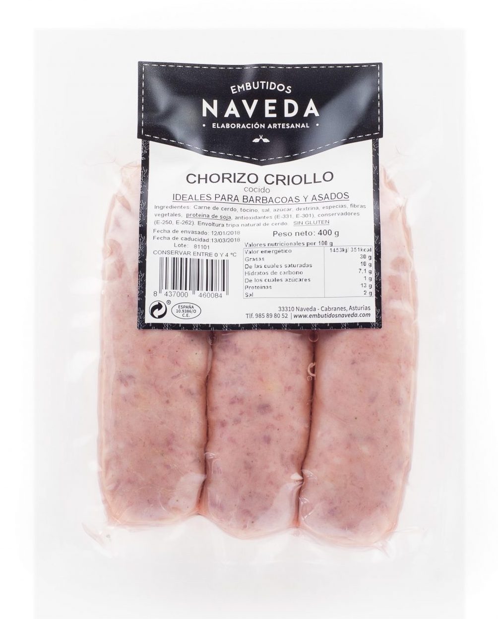 Chorizo Criollo Embutidos Naveda