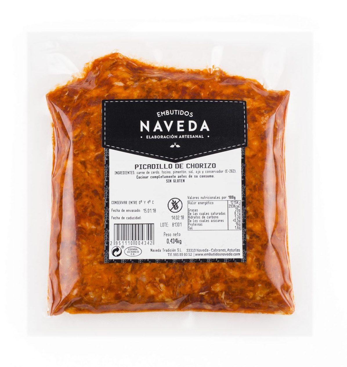 Picadillo de chorizo Embutidos Naveda