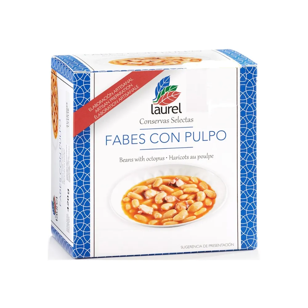 Fabes con pulpo